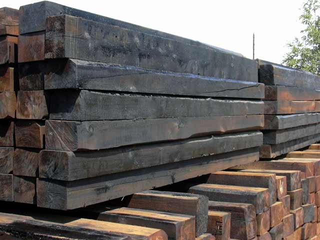 Утилизация отработанных деревянных железнодорожных шпал